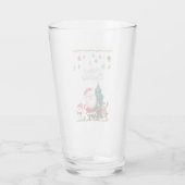 Funny Santa, Snowman, Reindeer Merry Kerstmis Glas (Achterkant)