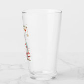 Funny Santa, Snowman, Reindeer Merry Kerstmis Glas (Links)