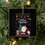 Funny Santa, Snowman, Reindeer Merry Kerstmis Keramisch Ornament<br><div class="desc">De grappige kerstman, Snowman, Reindeer Merry Kerstmis ben je een kerstman, Snowman, Reindeer minnaar? Deze kerstman, Snowman, Reindeer Merry Kerstmis, en kerstboom is een uitstekende keuze voor jou. Kerstseizoenen? Kerstavond? Grappig kerstseizoen Mijn Cute Puppy Kerstontwerp is een uitstekende keuze voor u, creëer een uniek thema voor uw feestelijke tafel, en...</div>