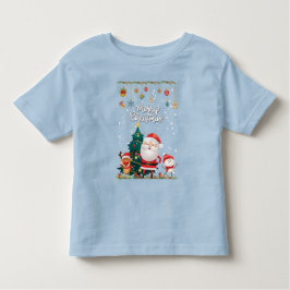 Funny Santa, Snowman, Reindeer Merry Kerstmis Kinder Shirts