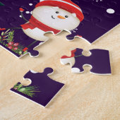 Funny Santa, Snowman, Reindeer Merry Kerstmis Legpuzzel (Zijkant)