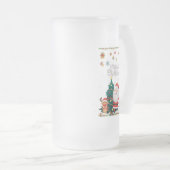 Funny Santa, Snowman, Reindeer Merry Kerstmis Matglas Bierpul (Voorkant rechts)