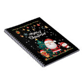 Funny Santa, Snowman, Reindeer Merry Kerstmis Notitieboek (Rechterzijde)