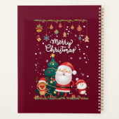 Funny Santa, Snowman, Reindeer Merry Kerstmis Planner (Achterkant)