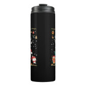 Funny Santa, Snowman, Reindeer Merry Kerstmis Thermosbeker (Voorkant)