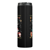 Funny Santa, Snowman, Reindeer Merry Kerstmis Thermosbeker (Achterkant)