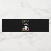 Funny Santa, Snowman, Reindeer Merry Kerstmis Waterfles Etiket (Enkel label)