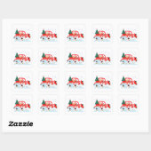 Funny Santa Snowpking Snowmen Vierkante Sticker (Vel)