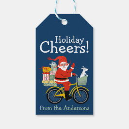 Funny Santa Special Delivery holiday Cadeaulabel
