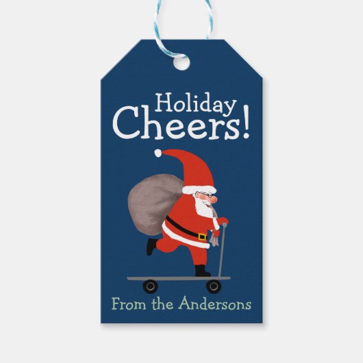 Funny Santa Special Delivery holiday Cadeaulabel (Voorkant)