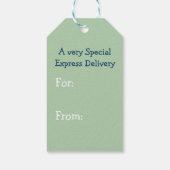 Funny Santa Special Delivery holiday Cadeaulabel (Achterkant)