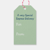Funny Santa Special Delivery holiday Cadeaulabel (Achterkant)