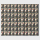 Funny Santa Squirrel Wrapping Paper Cadeaupapier (Vlak)