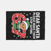Funny Santa Stop 67 Gingerbread Six Seven Meme  Fleece Deken (Voorkant (Horizontaal))