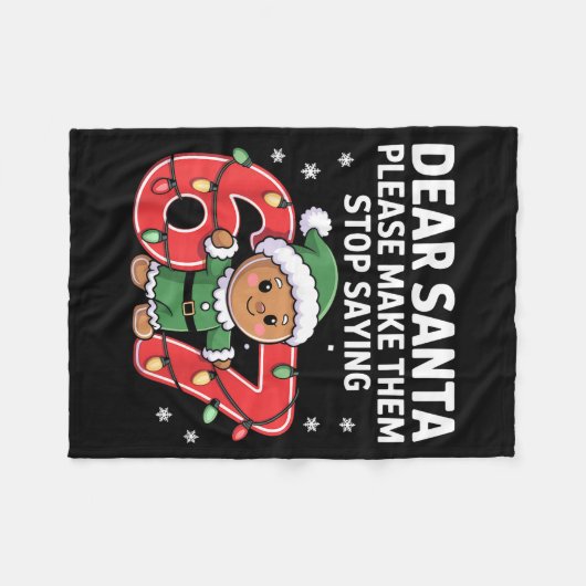 Funny Santa Stop 67 Gingerbread Six Seven Meme  Fleece Deken (Voorkant (Horizontaal))