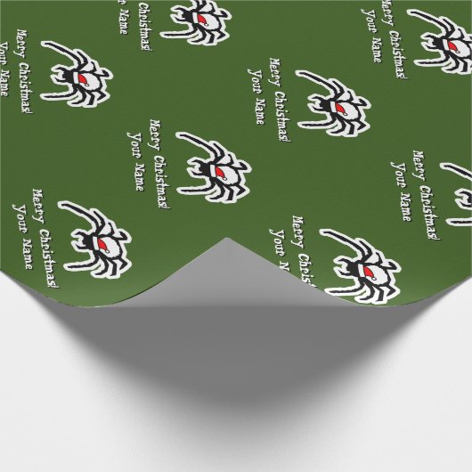 Funny Santa tarantula spider-kerstmis Cadeaupapier (Hoek)