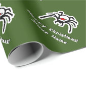 Funny Santa tarantula spider-kerstmis Cadeaupapier (Rol Hoek)