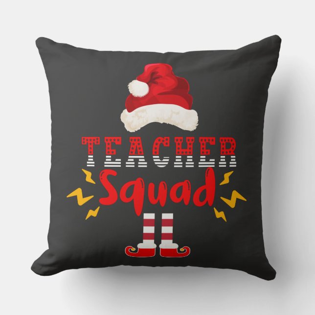 FUNNY SANTA TEACHER SQUAD - CHRISTMAS FUN KUSSEN (Voorkant)