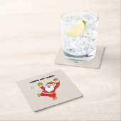 Funny santa thanks for coming kartonnen onderzetters (Insitu)