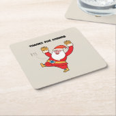 Funny santa thanks for coming kartonnen onderzetters (Schuin)