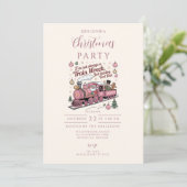 Funny Santa Train Wreck Christmas Kaart (Staand voorkant)