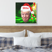 Funny Santa Trump 2024, kersttrump, cadeau Canvas Afdruk (Insitu (Slaapkamer))