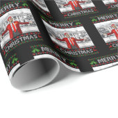 Funny Santa Trump Merry Christmas Ugly Xmas Cadeaupapier (Rol Hoek)