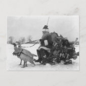 Funny  Santa Turkey Sleigh Briefkaart (Voorkant)