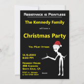 Funny Santa UFO Kerstmis Feestdagenkaart (Achterkant)