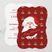 Funny Santa - Uitnodiging voor kerstfeestdagen (Voorkant / Achterkant)