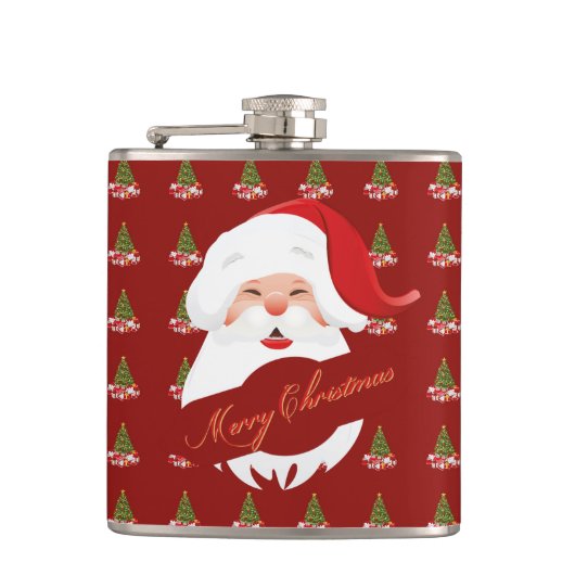 Funny Santa - Vinyl Flask Heupfles (Voorkant)