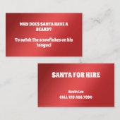 Funny Santa Visitekaartje (Voorkant / Achterkant)
