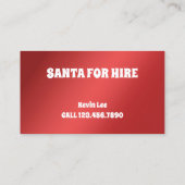 Funny Santa Visitekaartje (Achterkant)