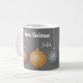 Funny Santa Whimsical Magical Snow Xmas Koffiemok (Voorkant links)