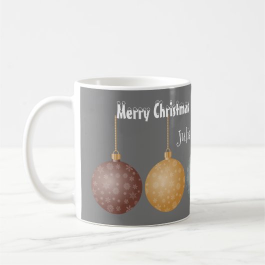 Funny Santa Whimsical Magical Snow Xmas Koffiemok (Links)