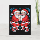 Funny Santa Wrestling Lover Wrestler Xmas Christma Kaart (Voorkant)