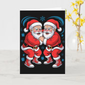 Funny Santa Wrestling Lover Wrestler Xmas Christma Kaart (Gele Bloem)