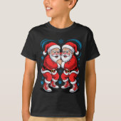 Funny Santa Wrestling Lover Wrestler Xmas Christma T-shirt (Voorkant)