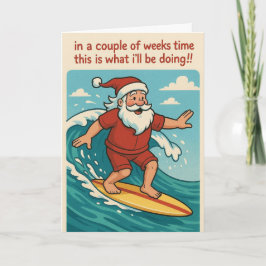 Funny Santa Xmas card Feestdagen Kaart