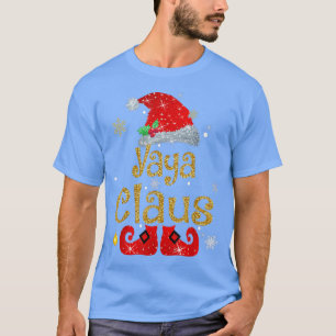 Funny Santa Yaya Claus kerstwedstrijd familie T-shirt