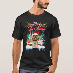 Funny Santa Yorkie Dog Merry Mannen Women K T-shirt