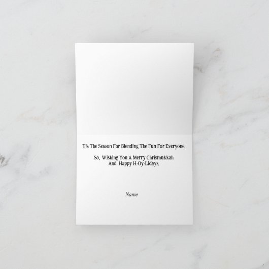 Funny Santas Chrismukkah Wenskaart Kaart (Binnen)