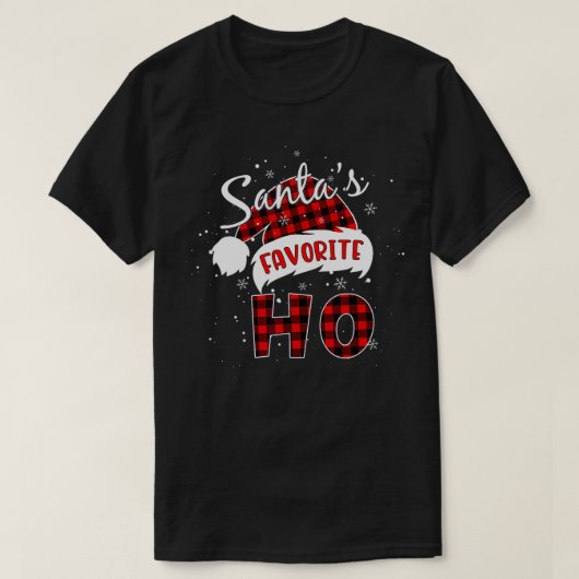 Funny Santa's favoriete ho-kerstcadeau Buffalo T-shirt (Design voorkant)