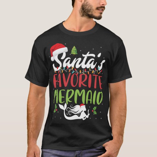 Funny Santas Favoriete kerstkerstkerstkerstman T-shirt (Voorkant)