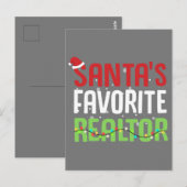 Funny Santa's favoriete Realtor Estate Agent Xmas Briefkaart (Voorkant / Achterkant)