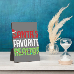 Funny Santa's favoriete Realtor Estate Agent Xmas Fotoplaat