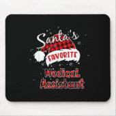 Funny Santa's Favorite Medical Istant Christmas Pa Muismat (Voorkant)