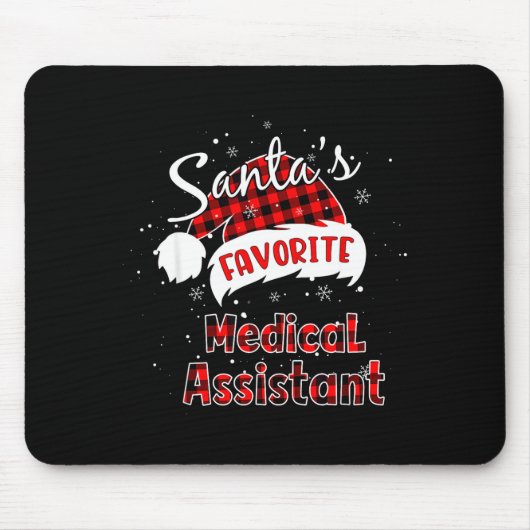 Funny Santa's Favorite Medical Istant Christmas Pa Muismat (Voorkant)
