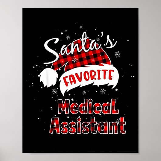 Funny Santa's Favorite Medical Istant Christmas Pa Poster (Voorkant)
