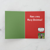 Funny Santa's Goats Kerstmis Kaart (Binnen)